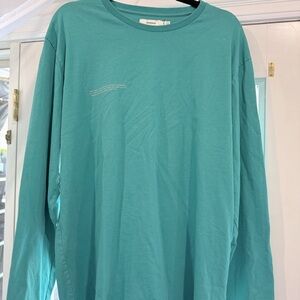 Pangaia Archive Organic Cotton Long Sleeve T-shirt—teal green XXL